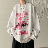 Men Hoodie Vintage West Coast Hiphop round Neck Sweater Men