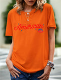 Women's Independence Day T Shirt Printed Short-Sleeved T-shirt