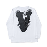 Palm Angle Sweatshirt Devil Angel Smoke Large V Print Couple Men and Women Loose Long Sleeve