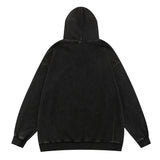 Men Hoodie Printed Washed Distressed Pullover Men's Spring and Autumn Loose Casual