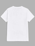 Manfinity Homme Men's White Knitted Round Neck Short