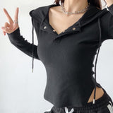 Women T-Shirt Hooded Long-Sleeved T-shirt Female Spring Undershirt
