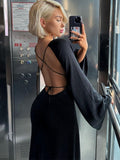 Women Sweater Dress Dress Knitted Thin Autumn Winter Long Dress