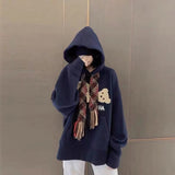 Palm Angle Hoodie Wholesale Cross-Border Fashion Brand Palm Angels Tassel Streamer Broken Bear Embroidery Velvet Hoodie Sweater Men's and Women's Coats