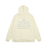 Men Hoodie Letter Embroidered Hot Fix Rhinestone Hooded Sweater Men's Autumn Loose