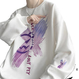 Men Hoodie round Neck Sweater Men's Spring and Autumn Leisure Coat Loose Korean Style