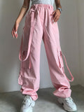Women Cargo Pants Stitching Wide-Leg Pants Cargo Pants Loose Trousers