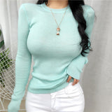 Women's Long Sleeve Shirt Sweater Bottoming Shirt Top