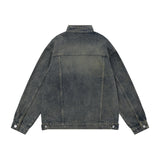 Men Fleece Lined Hoodie Spring and Autumn Denim Jacket Men Vibe Washed and Worn Denim Jacket