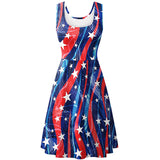 National Flag Day Dress Summer Print Dress Women's Vest