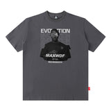 Men T Shirt Printed Short-Sleeved T-shirt Men and Women Loose