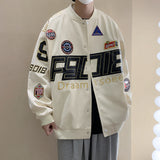 Varsity Jacket Vintage Retro Motorcycle Clothing Coat Autumn and Winter Loose Couple Baseball Uniform