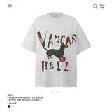 American vintage street T-shirt loose vintage pure cotton men and women summer