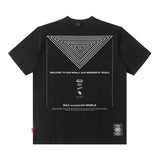Men T Shirt Vintage Letter Print Short Sleeve T-shirt Men and Women Casual