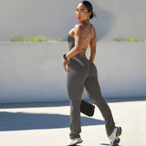 Women Jumpsuit Sports Yoga Backless Suspender Jumpsuit