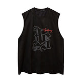 Men T Shirt Vintage Vest Men's Fashion Brand American Retro Hip Hop