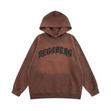 Men Hoodie Gothic Letter Printed Hoodie Men's Casual
