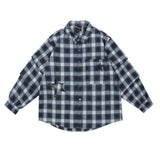 Men Long Sleeved T Shirt Long Sleeve Shirt Loose Five-Pointed Star Embroidered Lapel Casual Shirt