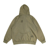 Men Hoodie Hooded Sweater Letter Print Distressed Men Autumn Coat
