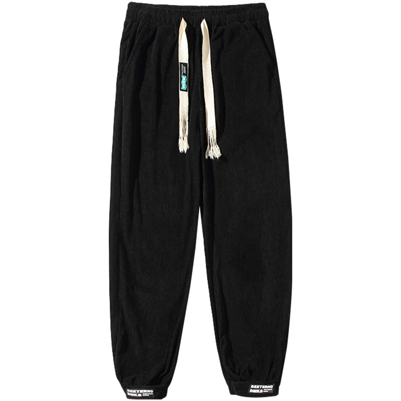 Men Sweatpants Corduroy Pants Men's Spring and Autumn Casual Pants Korean Style