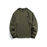 Unisex Hoodie Vintage Pocket Loose round Neck Sweater Couples Coat