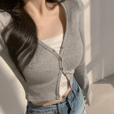 Women Long Sleeve Shirt Cardigan Long Sleeve Coat Autumn Top Women's Casual