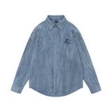 Men Long Sleeved T Shirt Distressed Shirt Men's Spring and Autumn Comfortable Breathable Loose Long Sleeve Shirt Outer Wear