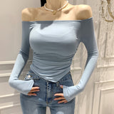 Women Long Sleeve Shirt Tight Bottoming Shirt