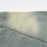 Men Denim Jacket Men's American Style Loose Washed White Denim Jacket