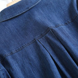 Women T-shirt Spring and Autumn Leisure Loose Denim Shirt Long Sleeve Top
