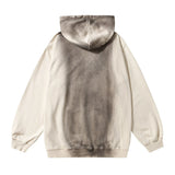 Men Hoodie Distressed Printed Hoodie Men's Loose Long Sleeve Spring and Autumn