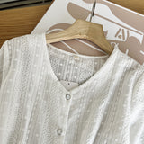 Women T-Shirt Shirt Women's Short-Sleeved Summer Embroidered Top V-neck