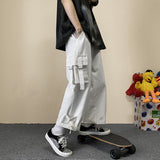 Men Sweatpants Functional Overalls Men's Autumn Loose Wide-Leg Casual Pants