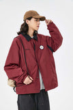 Unisex Jacket Autumn Contrast Color Lapels Coat Women's Clothing