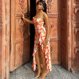Women Halter Tops Summer Fashion Printing Slip Dress