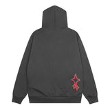 Men Hoodie Print Hooded Cardigan Sweater Boys Autumn Loose Long Sleeve Jacket