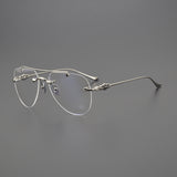 CHH Chrome Hearts Glasses Versatile Frameless Double Beam Ultra Light Toad Myopia Glasses Frame