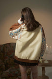 Unisex Jacket Fall Color-Blocking Stand Collar Coat Women's Clothing