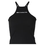 Women Halter Tops Summer Letter Print Sleeveless Vest for Women