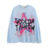 Men Long Sleeve Shirt Printed Long Sleeve T-shirt Men and Women All-Matching Couple