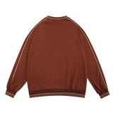 Men Hoodie Letter V-neck Sweatshirt Men's Loose Casual Long Sleeves Spring and Autumn