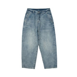 Unisex Jeans Washed Overalls Jeans Men