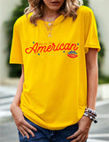 Women's Independence Day T Shirt Printed Short-Sleeved T-shirt