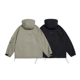 Unisex Jacket Autumn Double Zipper Hooded Jacket