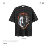 American vintage street T-shirt men's loose cotton