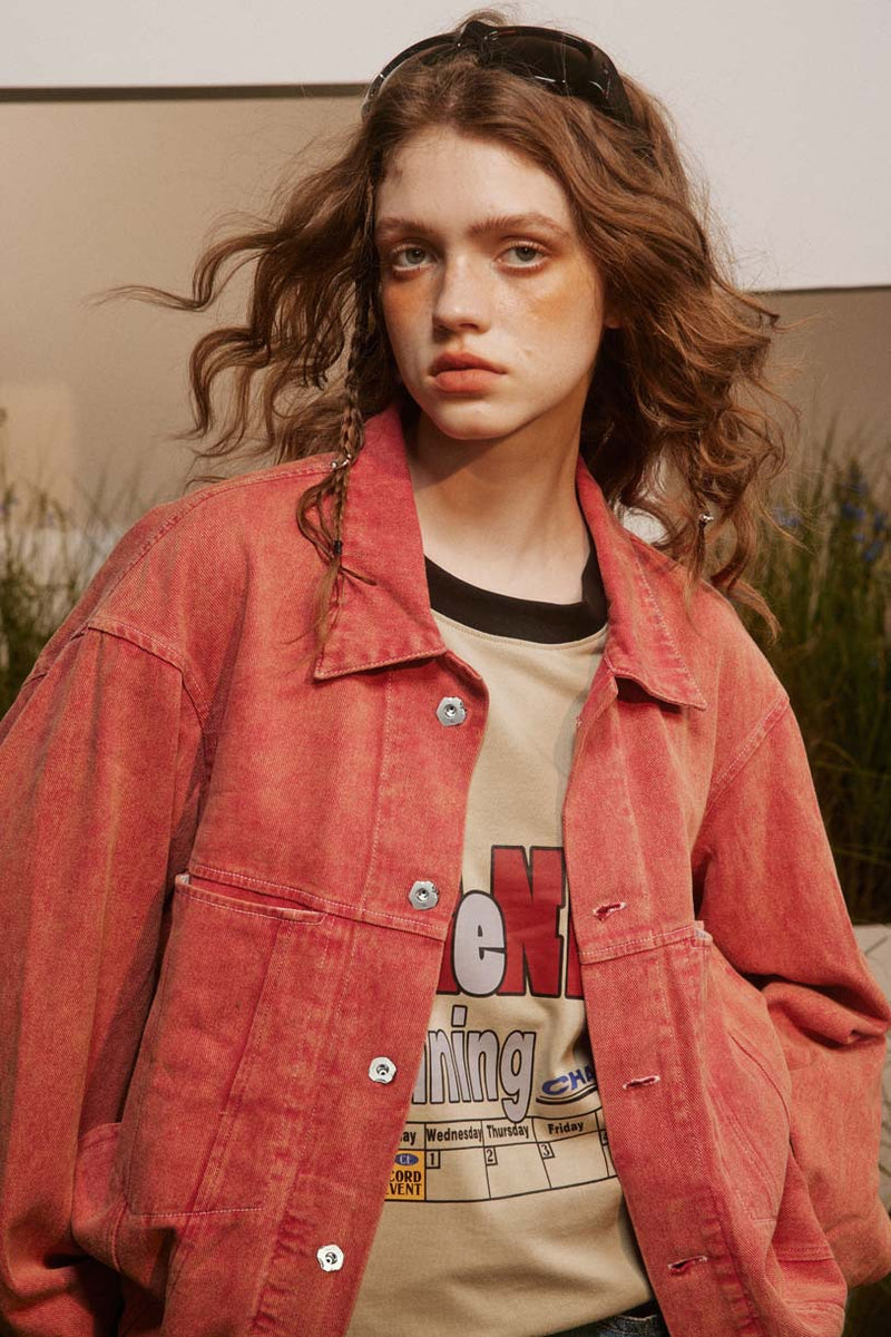 Unisex Jacket Autumn Embroidery Denim Coat Women's Clothing