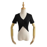 Women T-Shirt Knitwear Top Women's Summer Short Sleeve