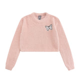Women Sweater Women's Ins Casual Autumn Crew Neck Sweater Knitted