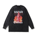 Men Long Sleeve Shirt Printed round Neck Long Sleeve Sweater for Men and Women Couple Autumn and Winter
