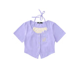 Women T-shirt Short-Sleeved T-shirt Women's Summer Embroidery